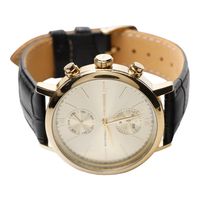 RE.CR.0614-2101.2 Relogio Analogico Masculino Chilli Beans Multifuncao Couro Dourado -1-